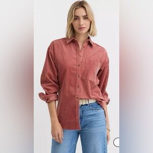 LOFT Corduroy Everyday Oversized Pocket Shirt
